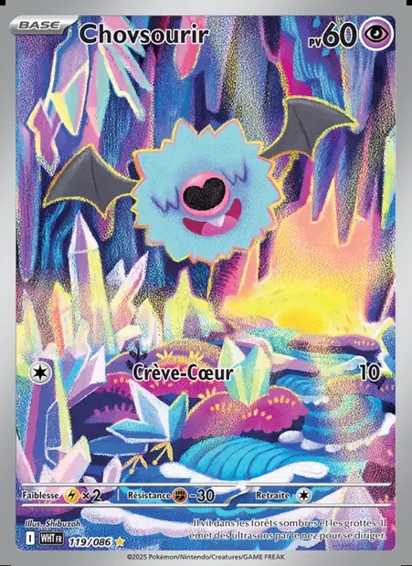 Chovsourir, carte Pokémon WHT 119 — extension Flamme Blanche