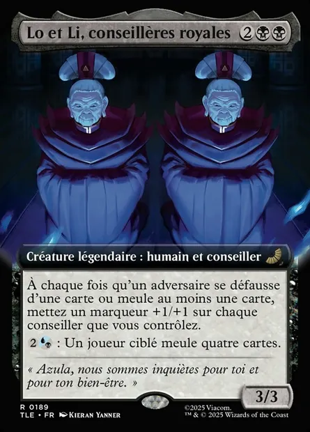 Lo et Li, conseillères royales, carte Magic TLE 189 — extension Avatar: The Last Airbender Eternal