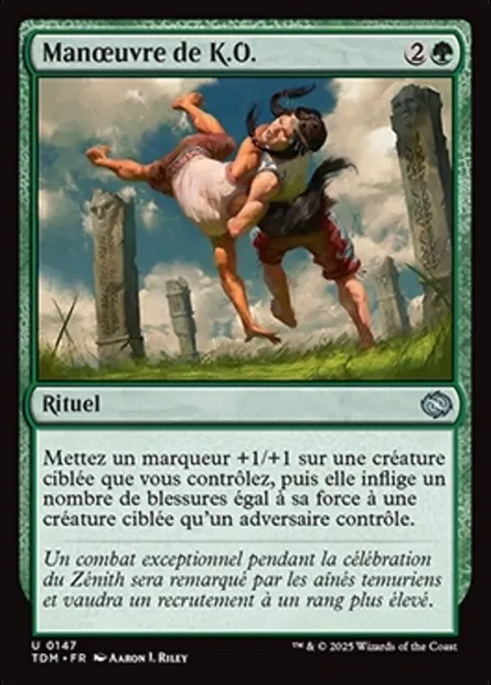 Manœuvre de K.O., carte Magic TDM 147 — extension Tarkir: Dragonstorm