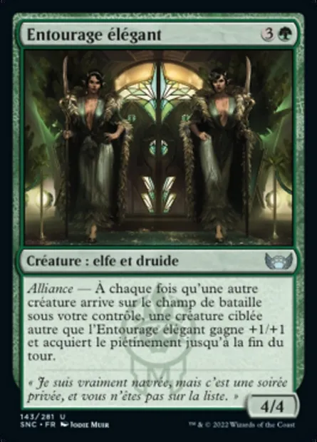 Entourage élégant, carte Magic SNC 143 — extension Les rues de la Nouvelle-Capenna