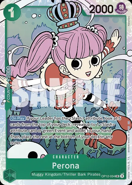 Perona, One Piece card OP12-034 — LEGACY OF THE MASTER set