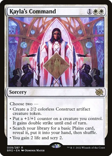 Kayla's Command, Magic card BRO 9 — The Brothers' War set