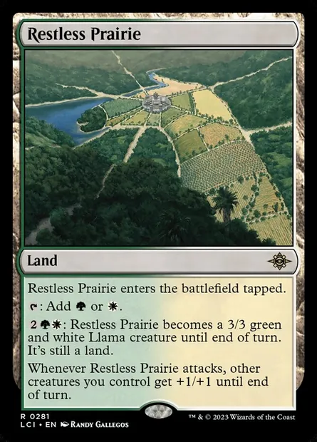 Restless Prairie, Magic card LCI 281 — The Lost Caverns of Ixalan set