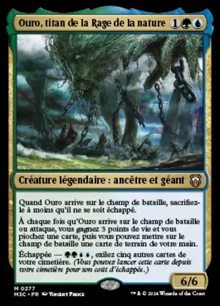 Ouro, titan de la Rage de la nature, carte Magic M3C 277 — extension Modern Horizons 3 Commander