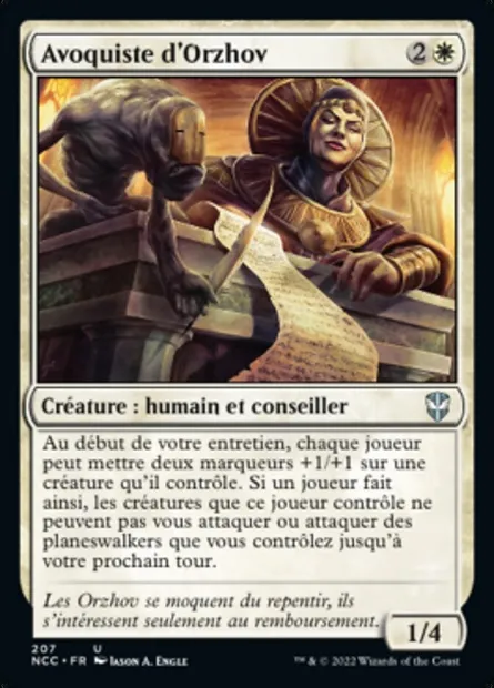 Avoquiste d'Orzhov, carte Magic NCC 207 — extension New Capenna Commander