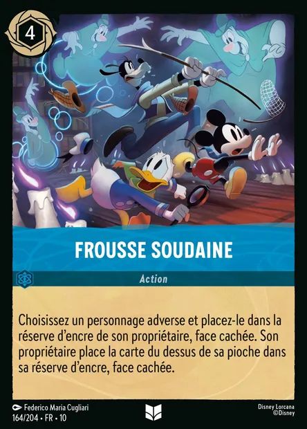 Frousse soudaine, carte Disney Lorcana CH10-164 — extension Lueurs dans les Profondeurs