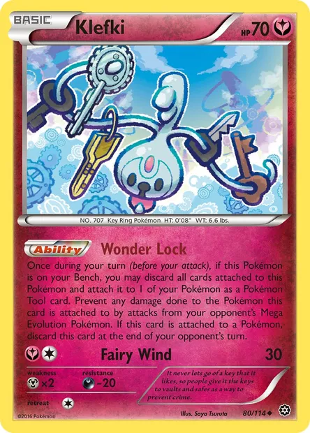 Klefki, Pokémon card STS 80 — Steam Siege set