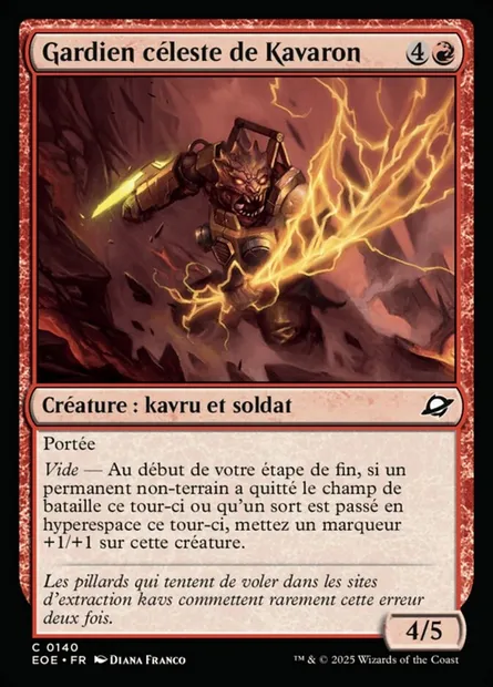 Gardien céleste de Kavaron, carte Magic EOE 140 — extension Edge of Eternities