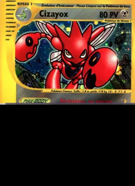 Cizayox, carte Pokémon AQ H21 — extension Aquapolis