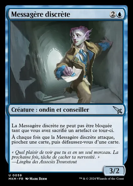 Messagère discrète, carte Magic MKM 59 — extension Murders at Karlov Manor
