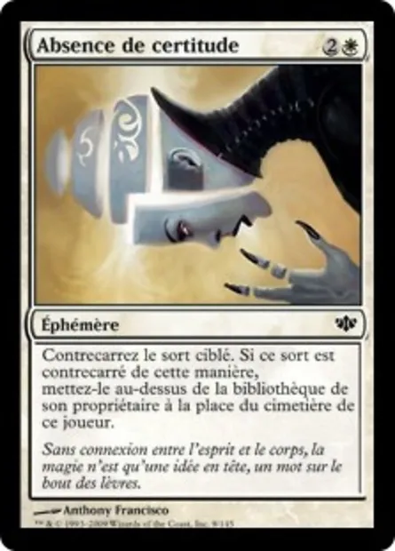 Absence de certitude, carte Magic CON 9 — extension Conflux