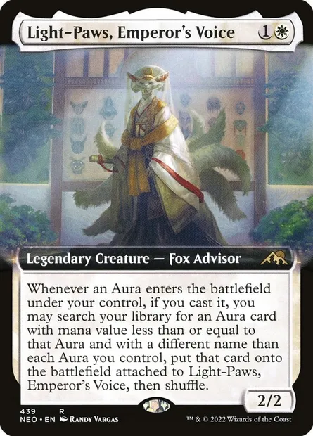 Light-Paws, Emperor's Voice, Magic card NEO 439 — Kamigawa: Neon Dynasty set