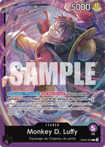 Monkey D. Luffy, carte One Piece OP05-060 — extension AWAKENING OF THE NEW ERA