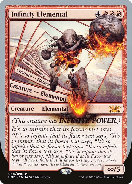 Infinity Elemental, carte Magic UND 54 — extension Unsanctioned