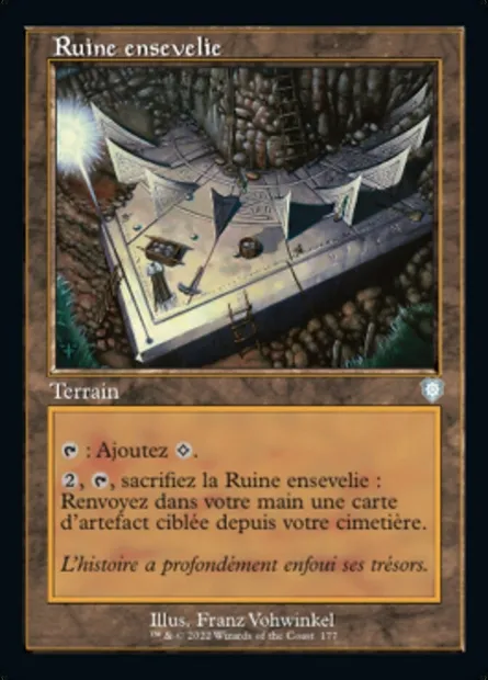 Ruine ensevelie, carte Magic BRC 177 — extension The Brothers' War Commander