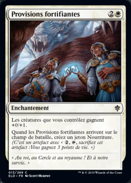 Provisions fortifiantes, carte Magic ELD 13 — extension Throne of Eldraine