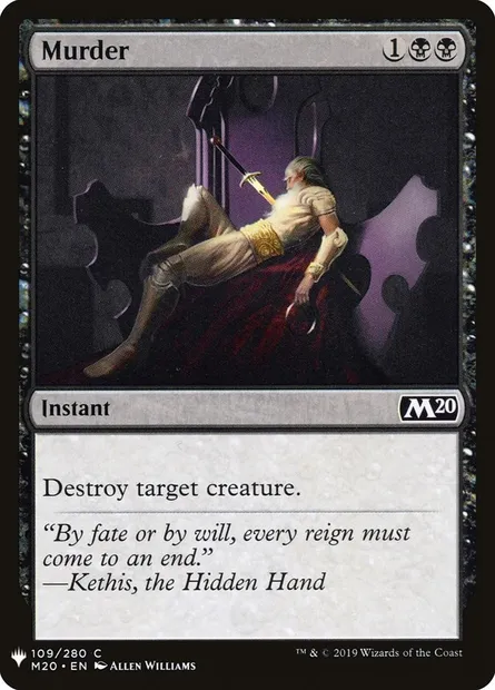 Homicide, carte Magic PLST M20-109 — extension The List