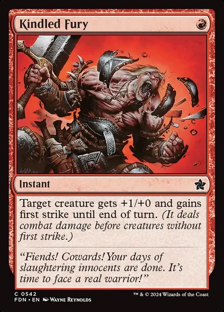 Kindled Fury, Magic card FDN 542 — Foundations set
