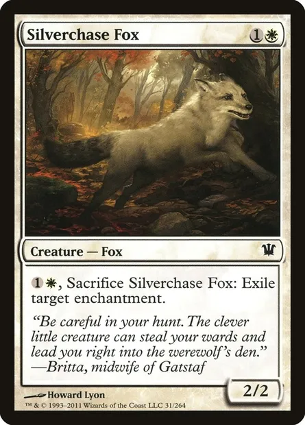Silverchase Fox, Magic card ISD 31 — Innistrad set