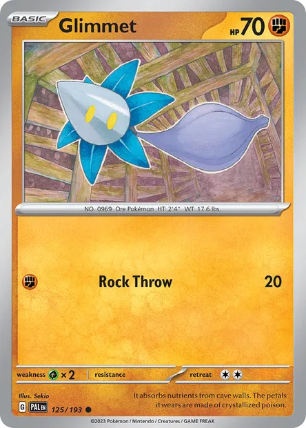 Glimmet, Pokémon card PAL 125 — Paldea Evolved set