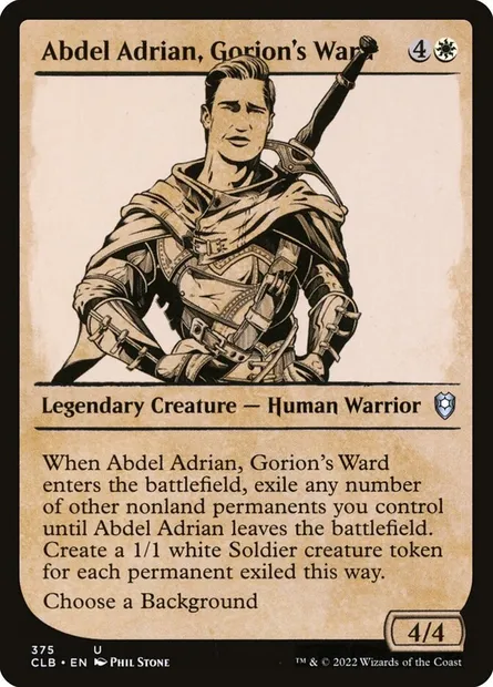 Abdel Adrian, Gorion's Ward, Magic card CLB 375 — Commander Legends: Battle for Baldur's Gate set