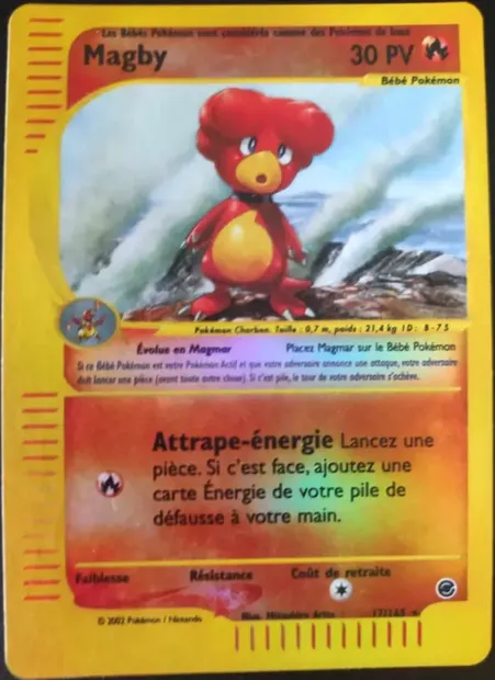 Magby, carte Pokémon EX 17 — extension Expedition