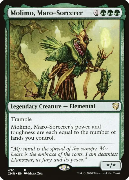 Molimo, Maro-Sorcerer, Magic card CMR 430 — Commander Legends set
