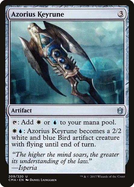 Runeclé d'Azorius, carte Magic CMA 209 — extension Commander Anthology