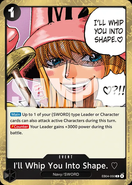 I'll Whip You Into Shape. ♡, One Piece card EB04-050 — EGGHEAD CRISIS set