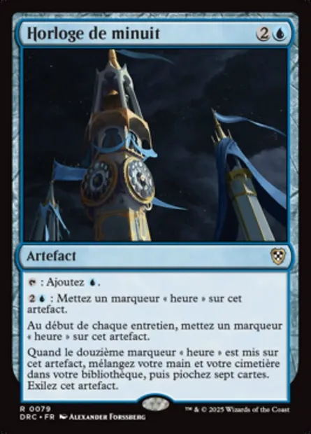 Horloge de minuit, carte Magic DRC 79 — extension Aetherdrift Commander