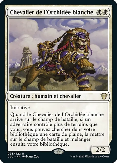 Chevalier de l'Orchidée blanche, carte Magic C20 93 — extension Commander 2020