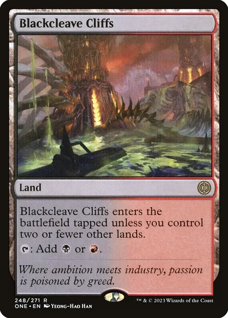 Blackcleave Cliffs, Magic card ONE 248 — Phyrexia: All Will Be One set