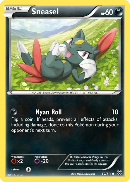 Sneasel, Pokémon card STS 60 — Steam Siege set