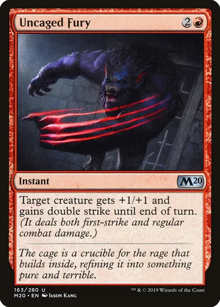 Uncaged Fury, Magic card M20 163 — Core Set 2020 set