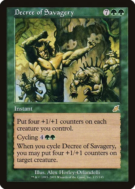 Décret de sauvagerie, carte Magic SCG 115 — extension Fléau