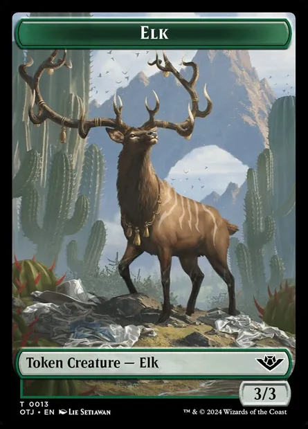 Elk, Magic card TOTJ 13 — Outlaws of Thunder Junction Tokens set
