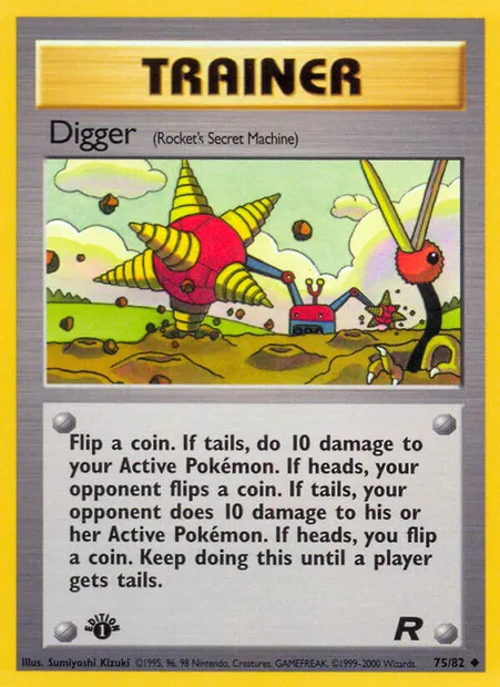 Digger, Pokémon card TR 75 — Team Rocket set