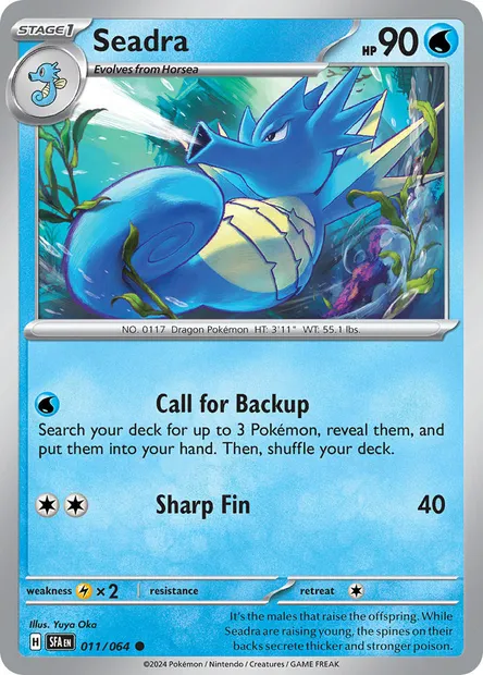 Seadra, Pokémon card SFA 011 — Shrouded Fable set