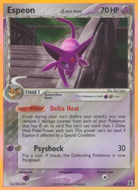 Espeon δ, Pokémon card DS 4 — Delta Species set