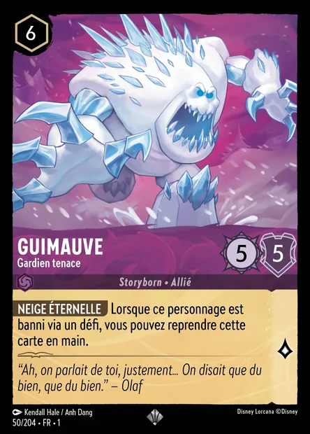 Guimauve - Gardien tenace, carte Disney Lorcana CH1-050 — extension Premier Chapitre