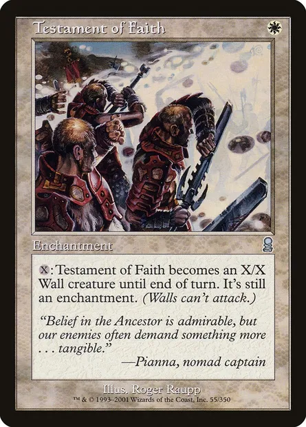 Profession de foi, carte Magic ODY 55 — extension Odyssée