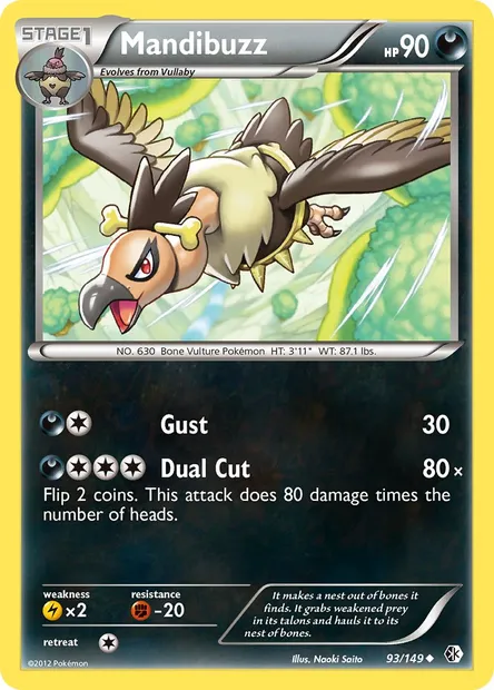 Mandibuzz, Pokémon card BCR 93 — Boundaries Crossed set
