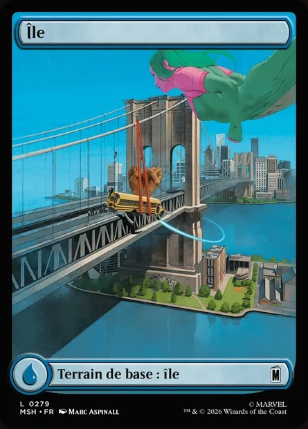 Île, carte Magic MSH 279 — extension Marvel Super Heroes