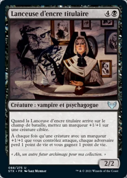 Lanceuse d'encre titulaire, carte Magic STX 88 — extension Strixhaven: l'Académie des Mages