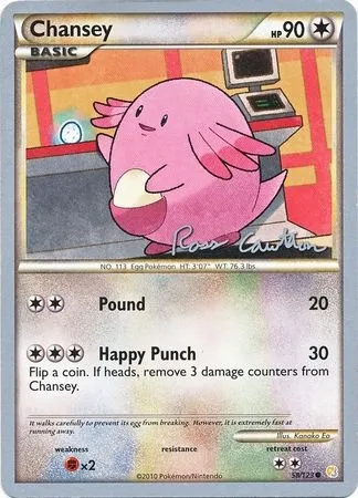 Chansey, Pokémon card WCD11 058 — World Championship Decks 2011 set