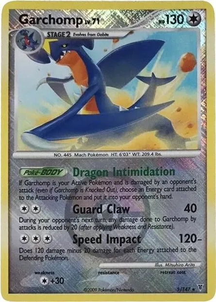 Garchomp Lv.71, carte Pokémon LGP 005-2 — extension League Promos