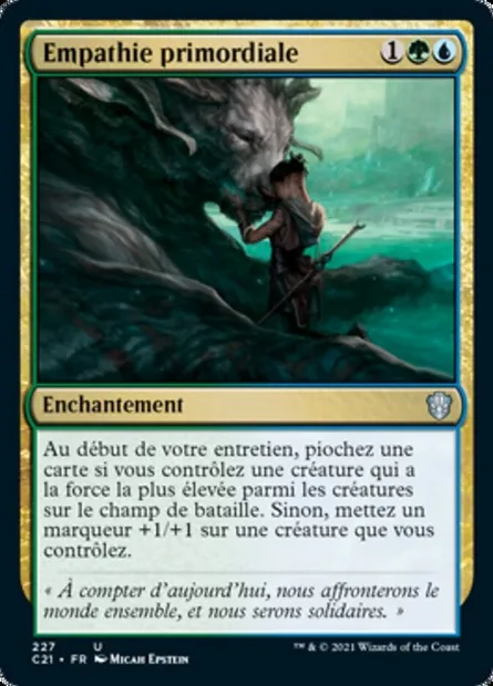 Empathie primordiale, carte Magic C21 227 — extension Commander 2021