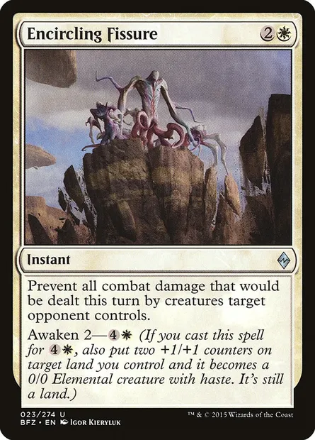 Encircling Fissure, Magic card BFZ 23 — Battle for Zendikar set