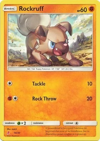 Rocabot, carte Pokémon TK10L 014 — extension Sun & Moon Trainer Kit: Lycanroc & Alolan Raichu (Lycanroc)