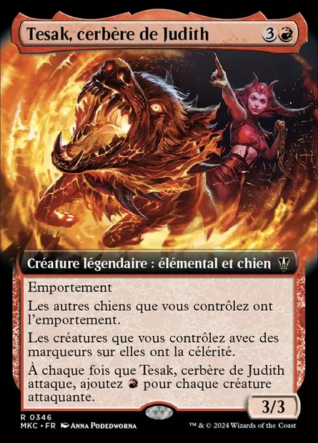 Tesak, cerbère de Judith, carte Magic MKC 346 — extension Murders at Karlov Manor Commander